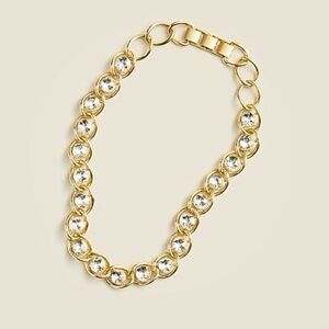 J. Crew Gold Crystal Link Necklace